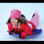 Hannah Broniewski, 9, sleds at Fairchild Park after the snow storm Dec. 27.