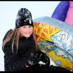 Summer Gallagher, 9, sleds at Fairchild Park after the snow storm Dec. 27.